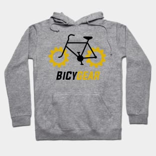 Black Bicycle w/ Yellow Gear Wheels Hoodie